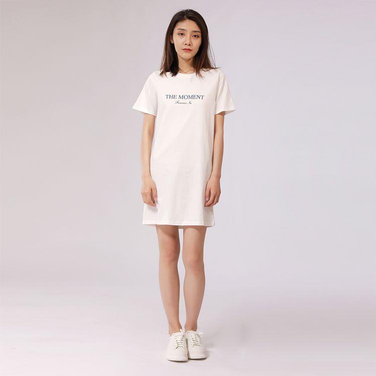 女士印字母T恤休闲裙